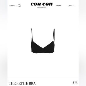 Cou Cou Intimates Black Petite Bra